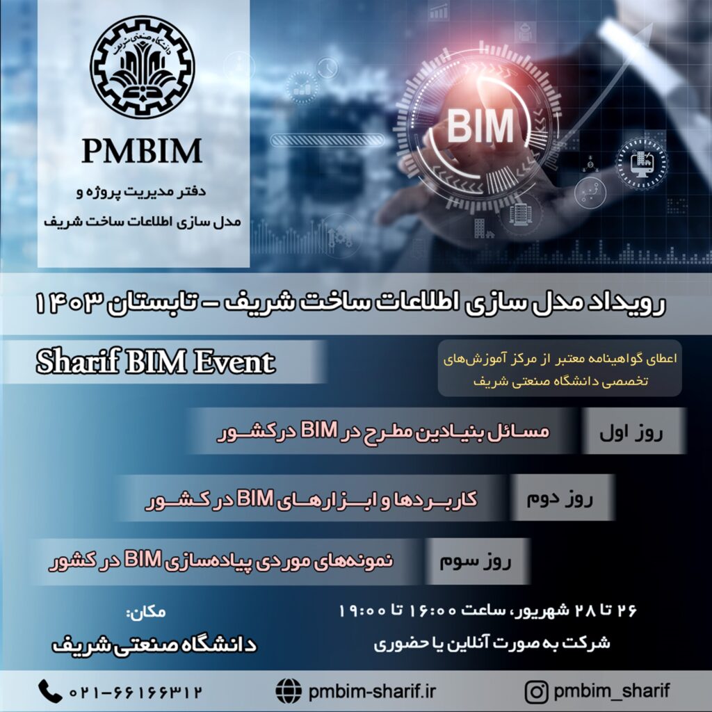 Sharif University Blog - Join the Sharif BIM Event - Summer 2024(Enhance Your Skills with Expert-Led Workshops)